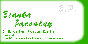 bianka pacsolay business card